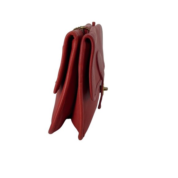 Coach Vintage Red Twin Bonnie Cashin Double Sided Red Leather Clutch HandBag - Picture 3 of 15